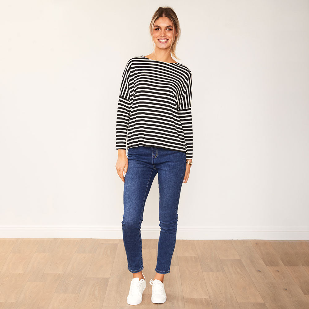 Mindy Top (Black Stripe)