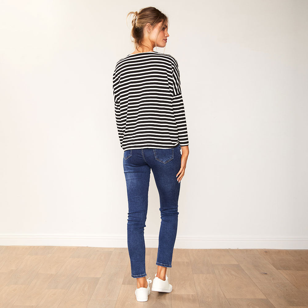 Mindy Top (Black Stripe)