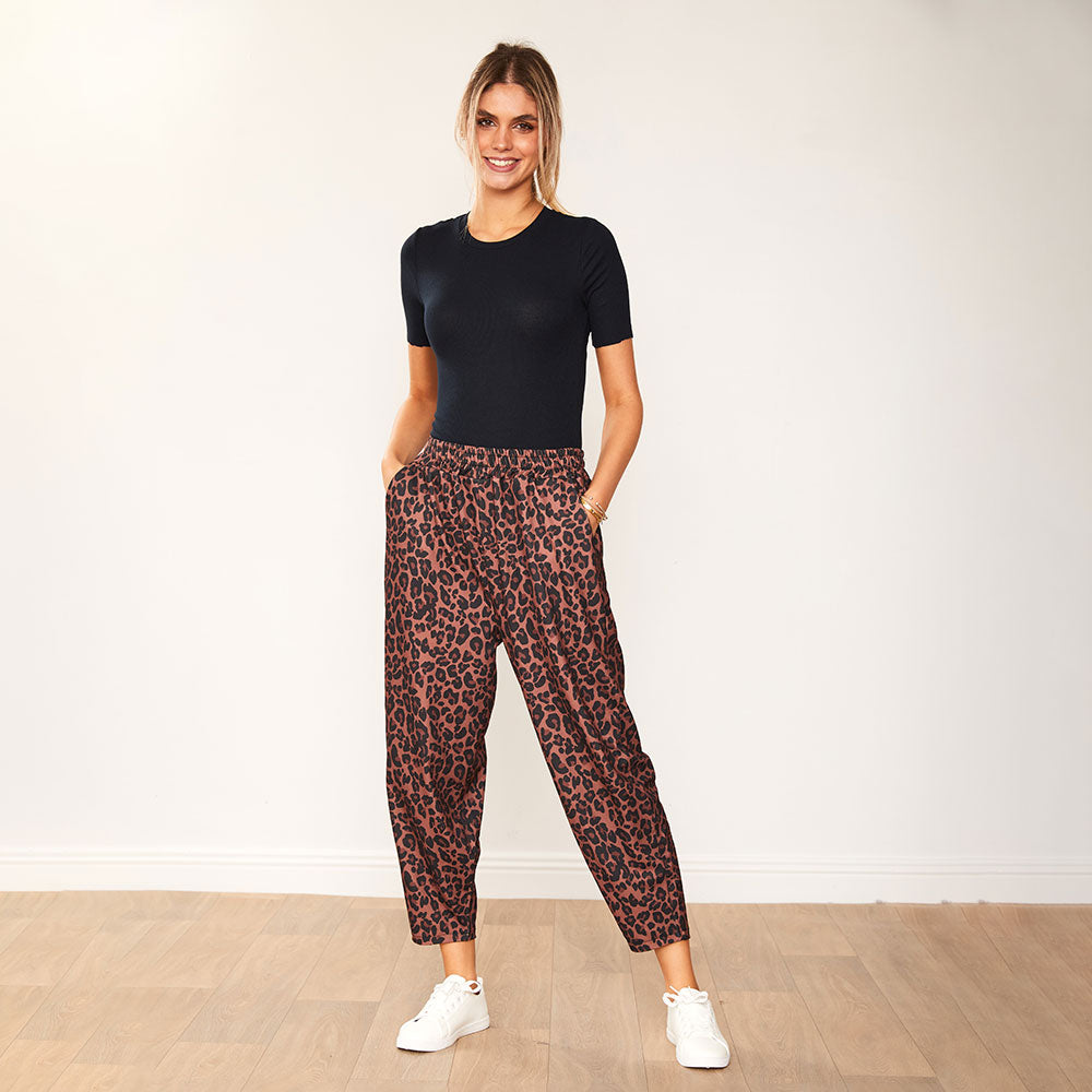 Blaire Trousers (Leopard) - The Casual Company