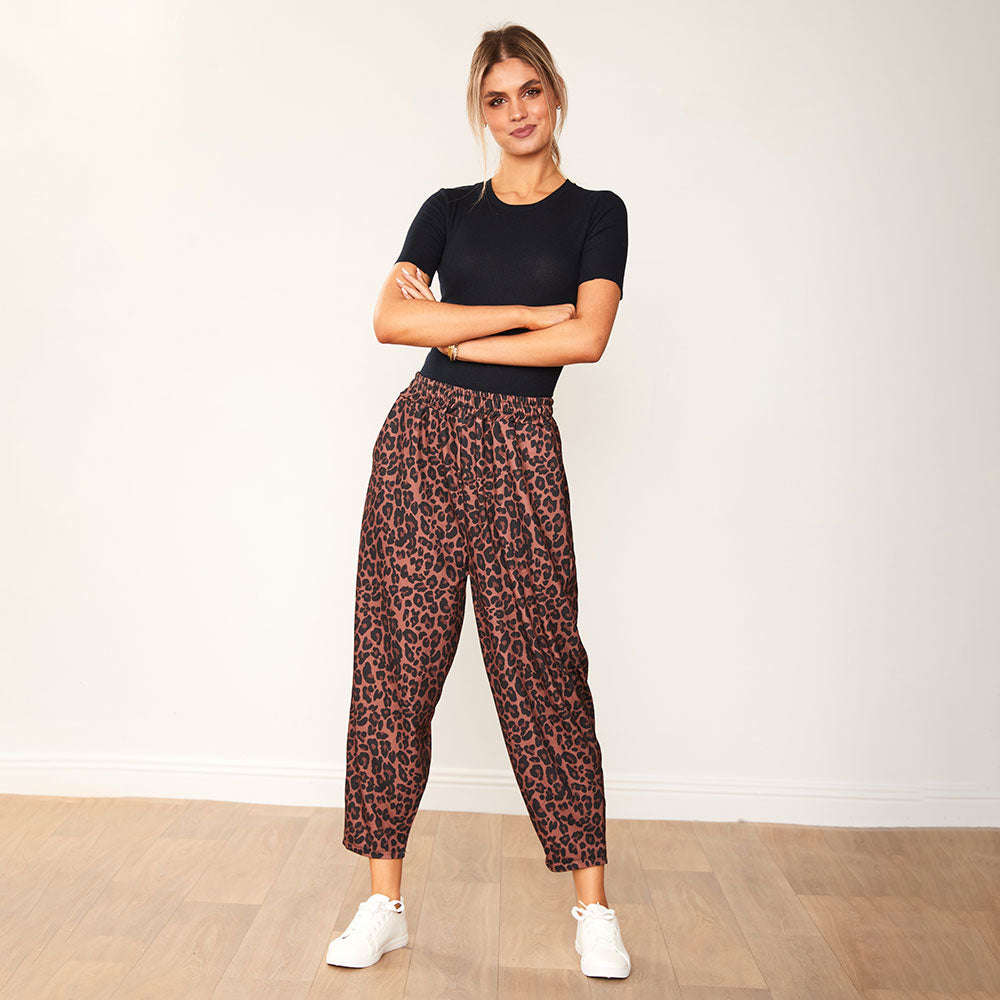 Blaire Trousers (Leopard) - The Casual Company