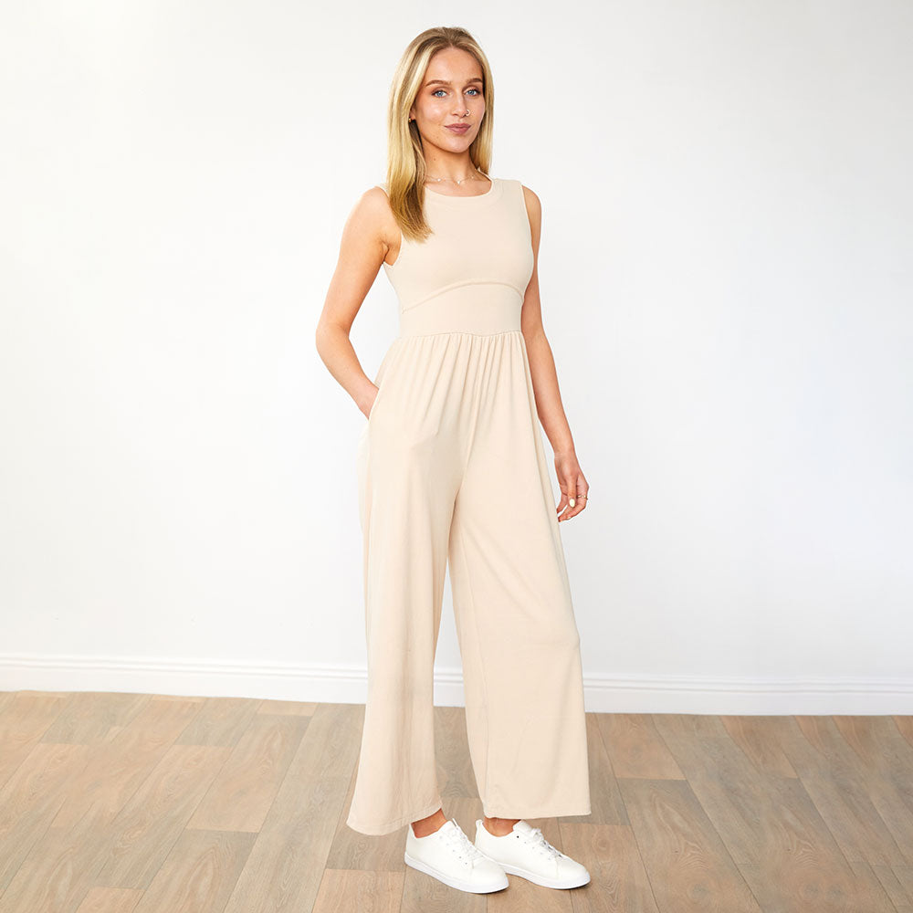 Aira Jumpsuit (Beige)