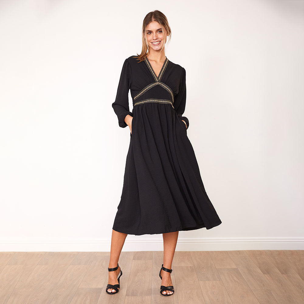 Beckie Dress (Black) - The Casual Company