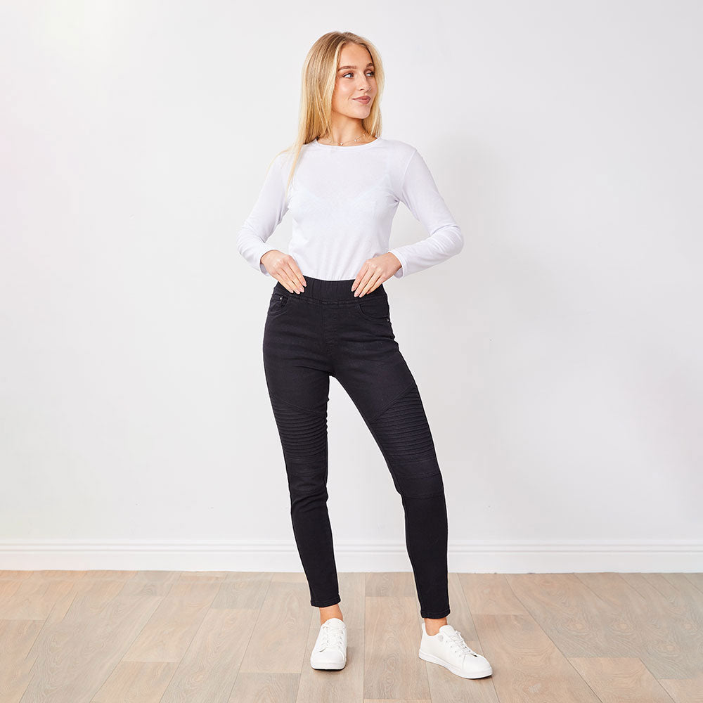 Tara Biker Jeans (Black)