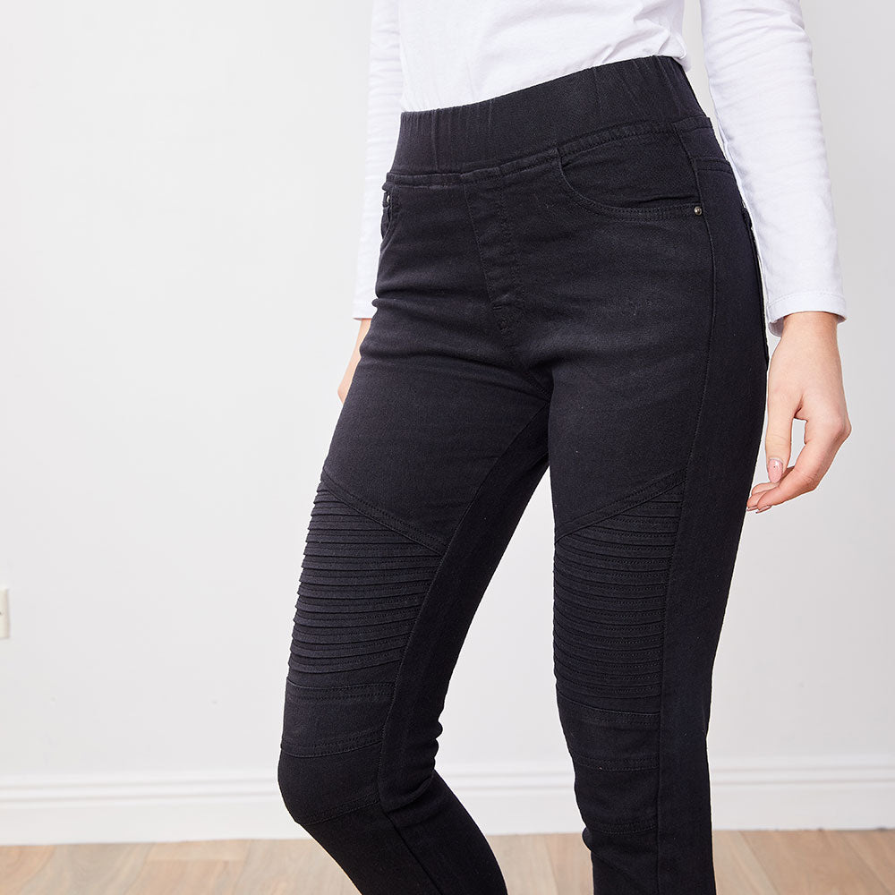 Tara Biker Jeans (Black)