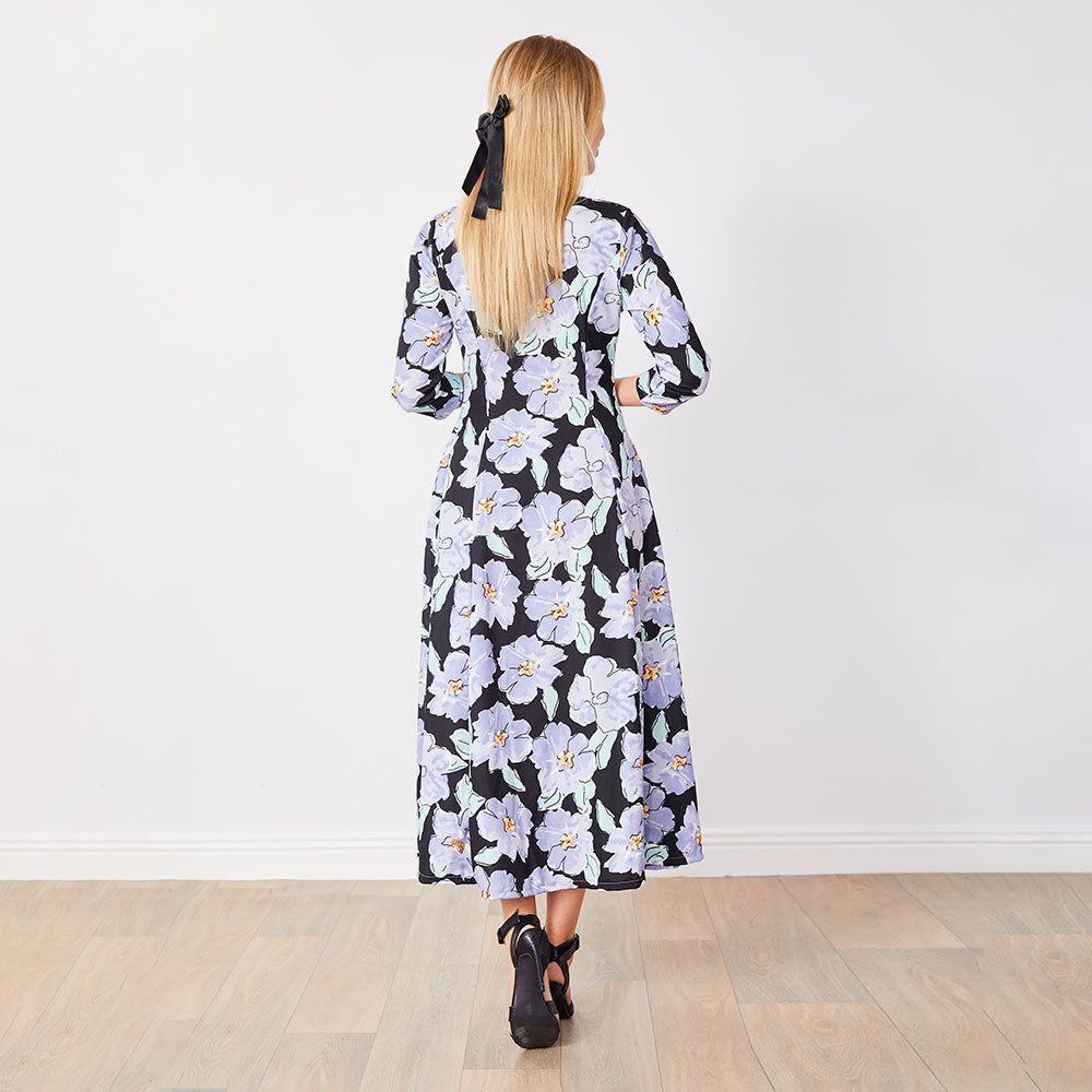 Selena Dress (Blue Floral)