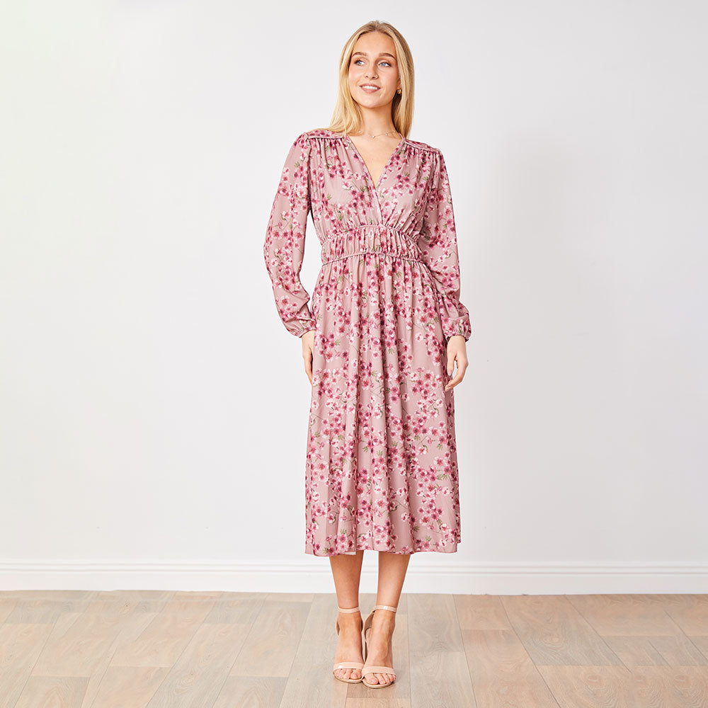 Gina Dress (Pink Floral)