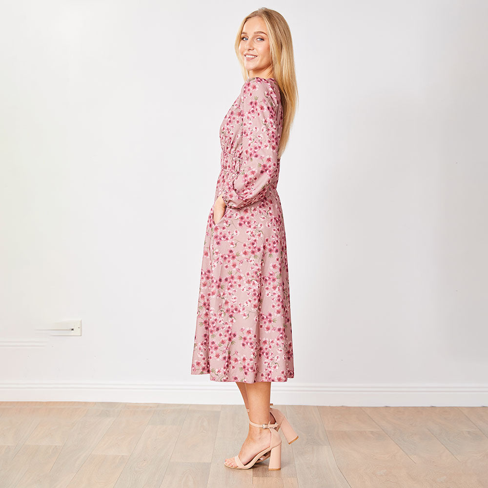 Gina Dress (Pink Floral)