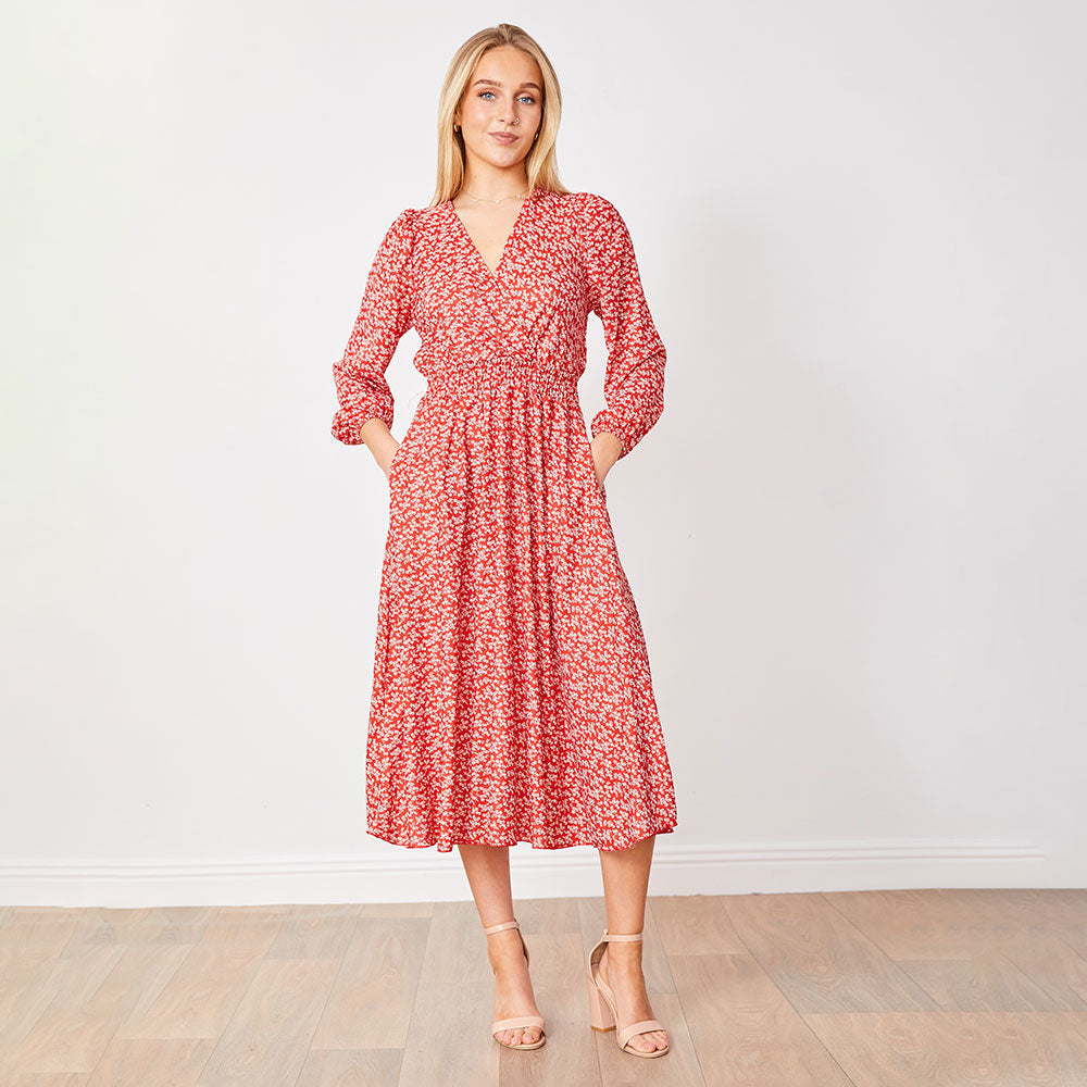 Carrie Dress (Red Daisy)