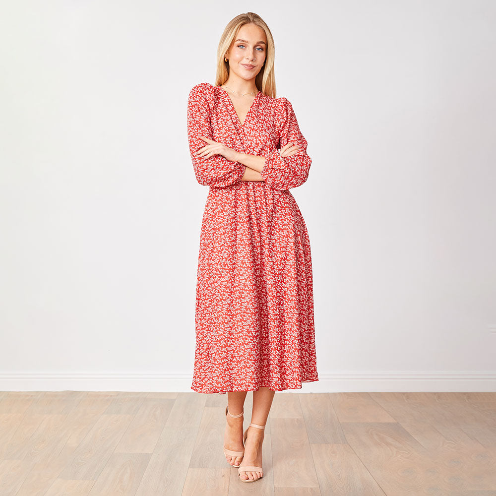 Carrie Dress (Red Daisy)