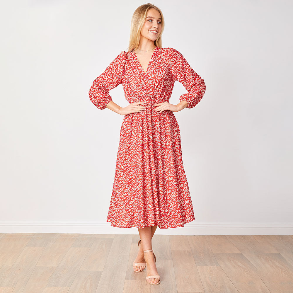 Carrie Dress (Red Daisy)