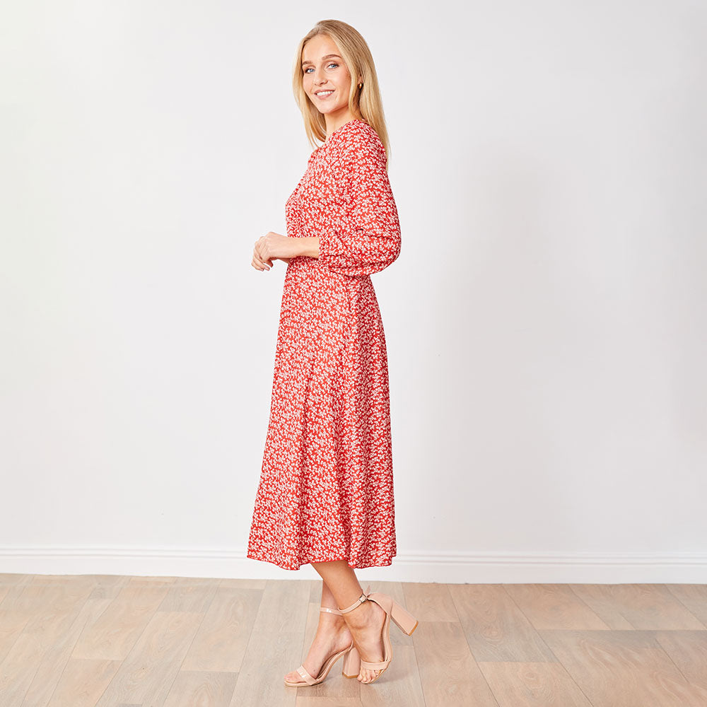 Carrie Dress (Red Daisy)