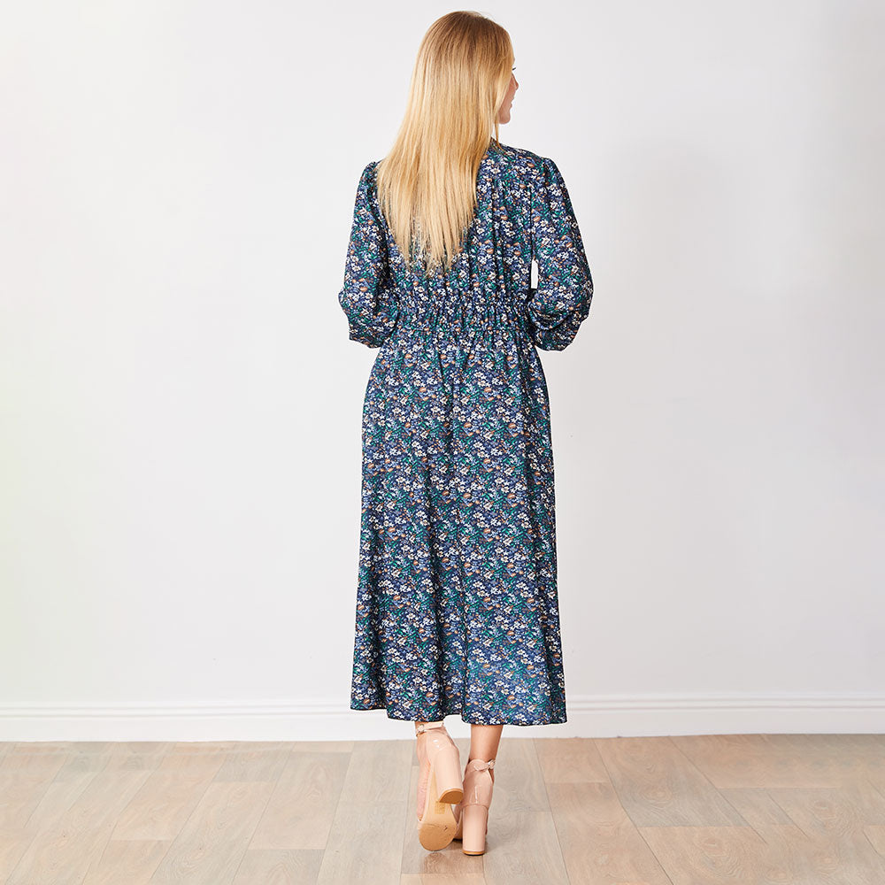 Arianna Dress (Blue Floral)