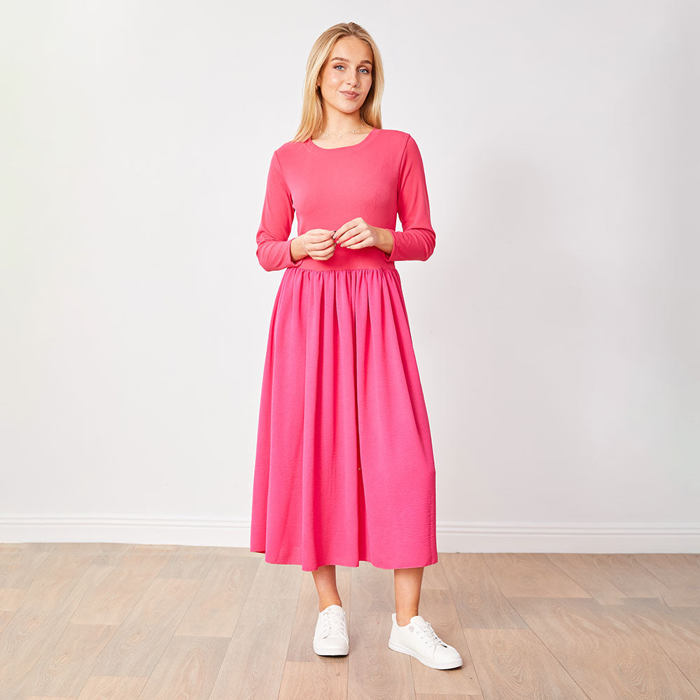 Ronsen Dress (Fuschia)