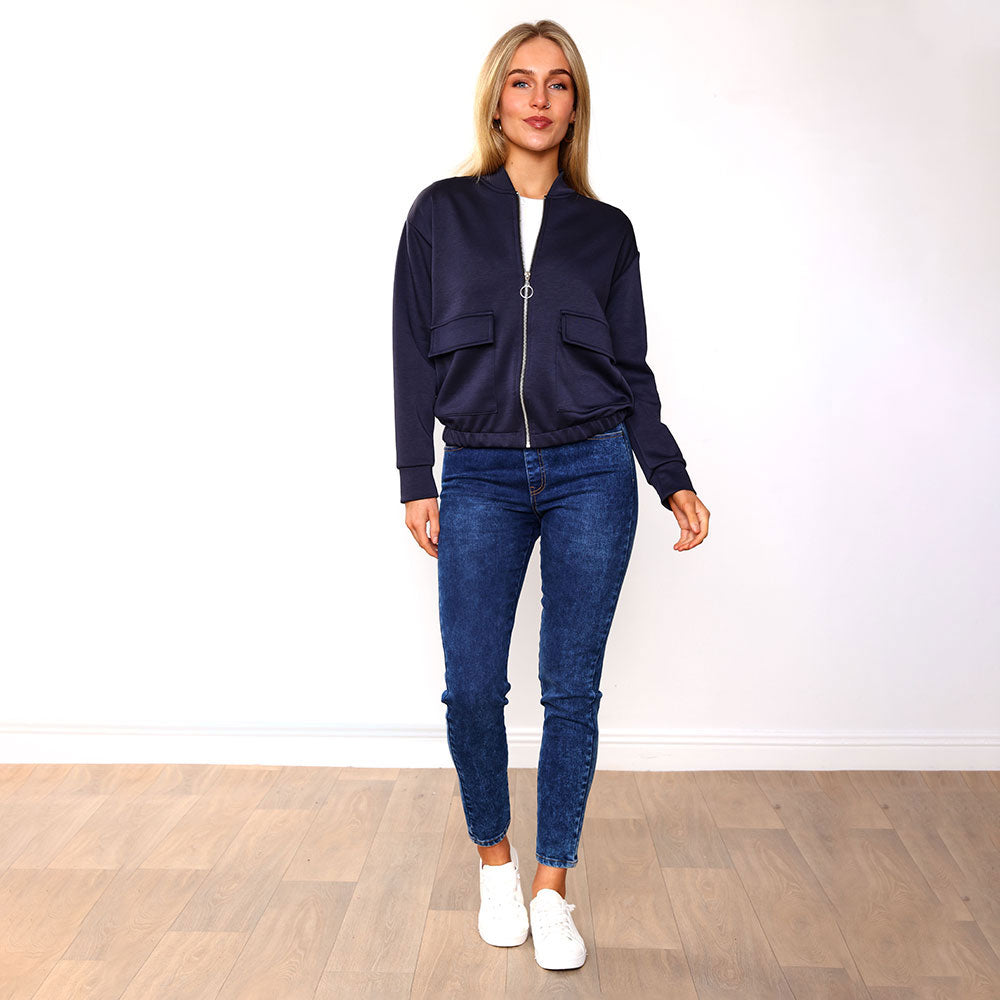 Flynn Bomber Jacket (Navy)
