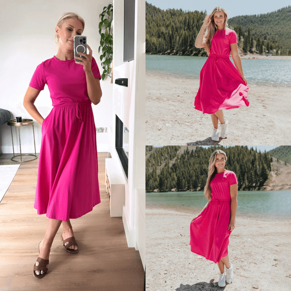 Piper Dress (Fuchsia)