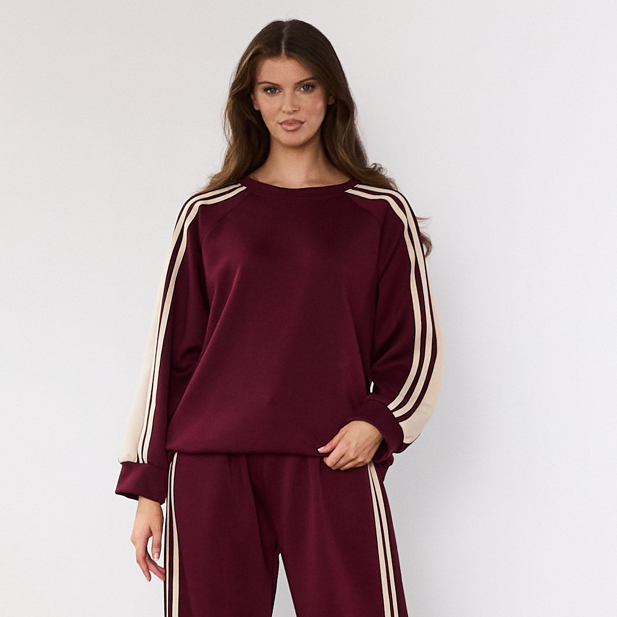 Chelsea Stripe Co-ord (Wine)