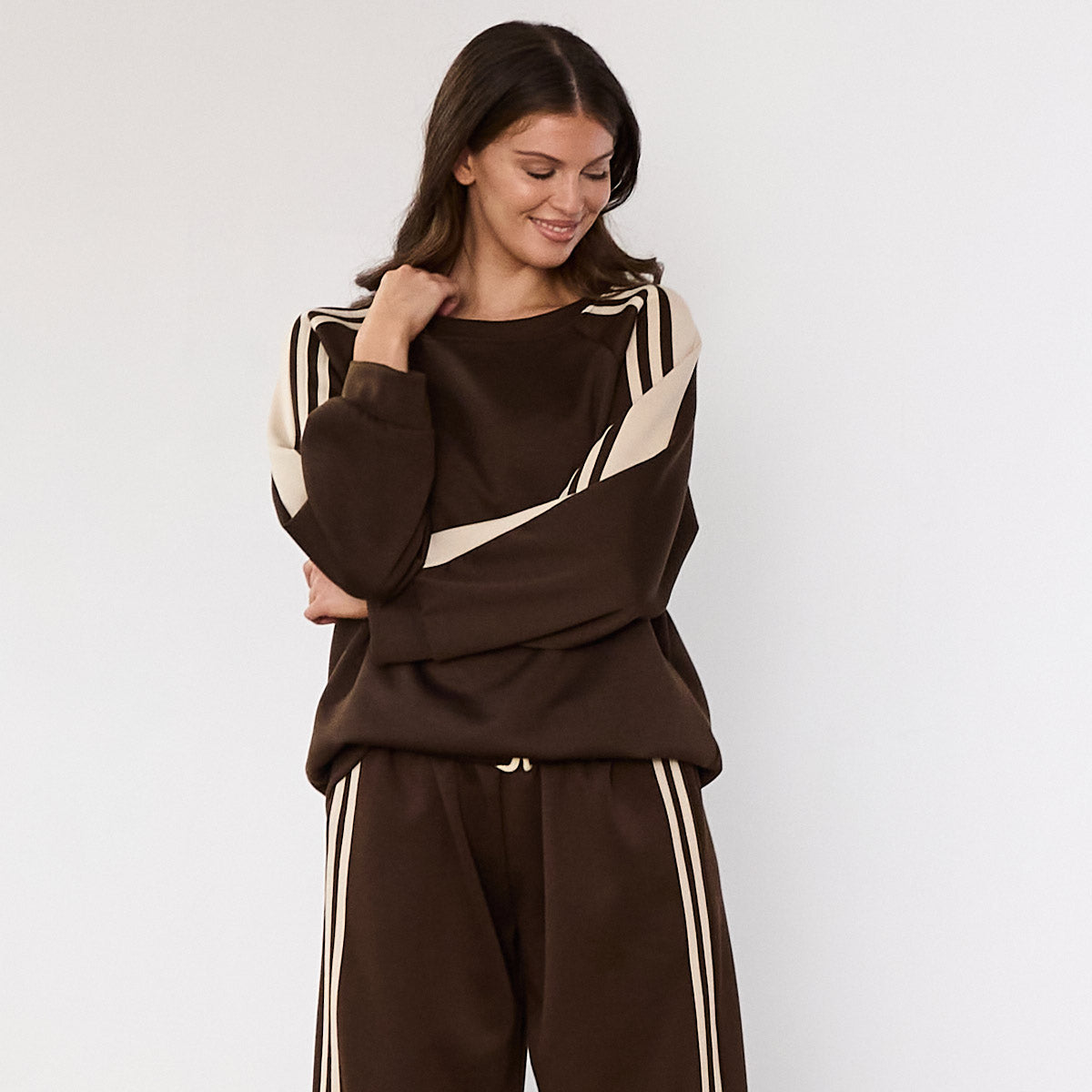 Chelsea Stripe Co-ord (Brown)