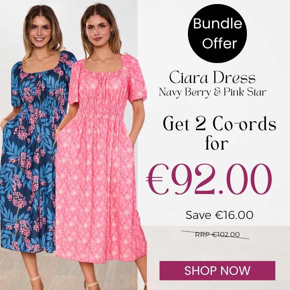 Ciara Dress (Navy Berry) &  (Pink Star) for €92.00