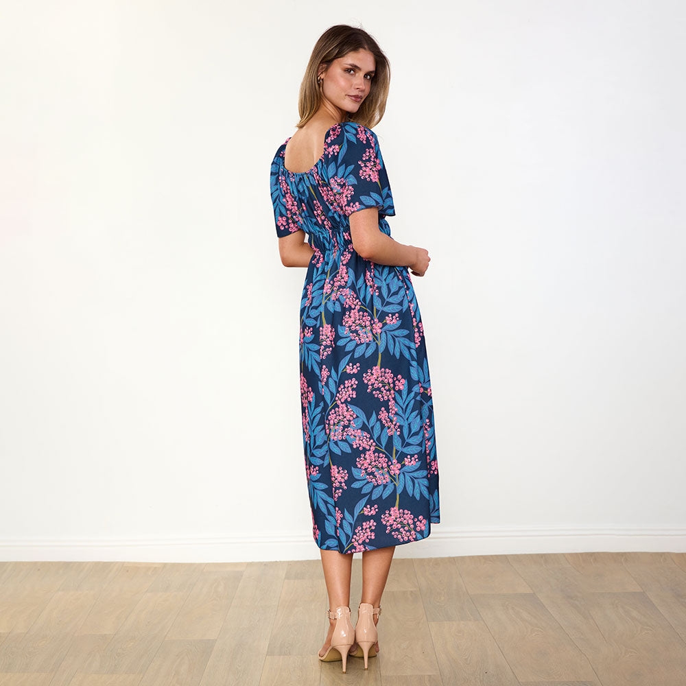 Ciara Dress (Navy Berry)