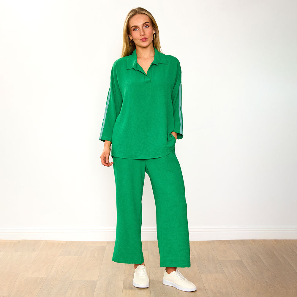 Clara Co-Ord (Green/Mint Stripe)
