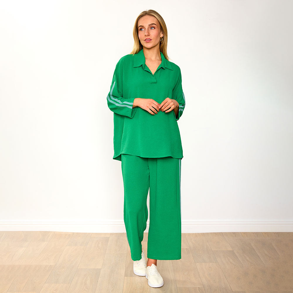 Clara Co-Ord (Green/Mint Stripe)