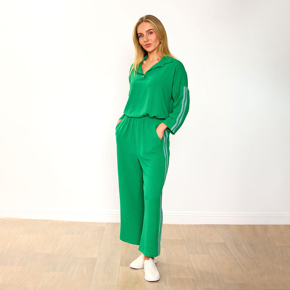 Clara Co-Ord (Green/Mint Stripe)