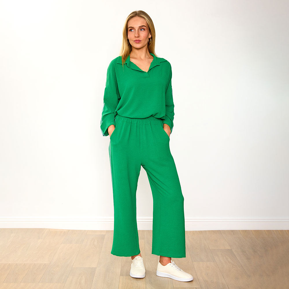 Clara Co-Ord (Green/Mint Stripe)