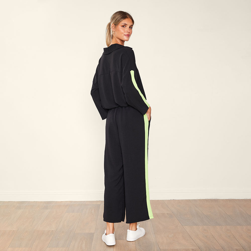 Clara Co-Ord (Black & Lime)