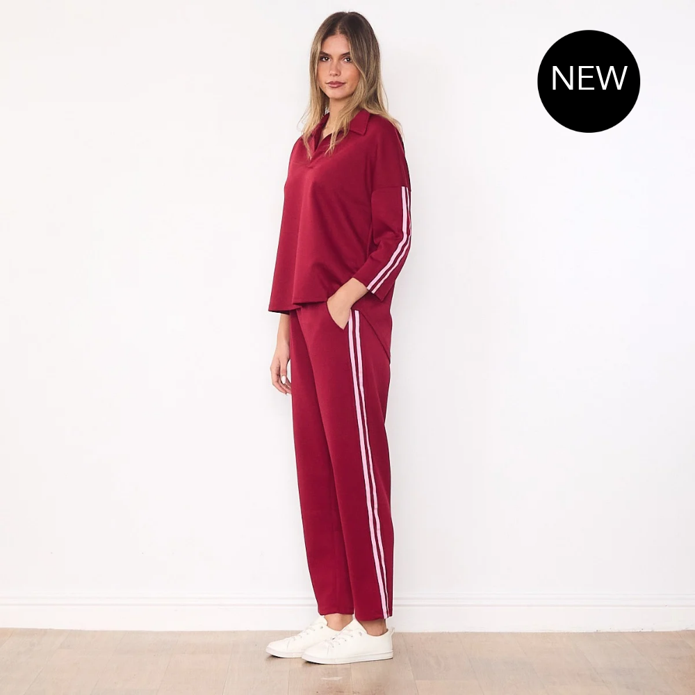 Jane Co-ord (Burgundy & Pink)