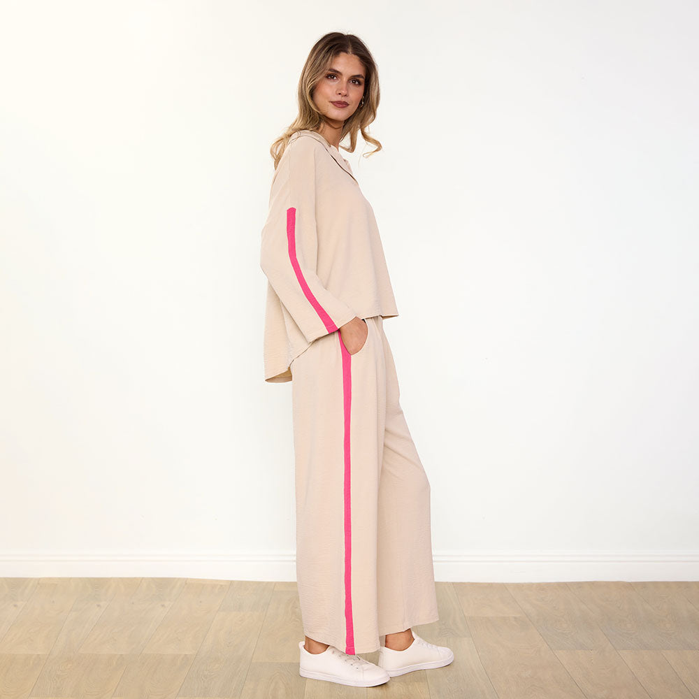 Clara Co-Ord (Cream/Berry)
