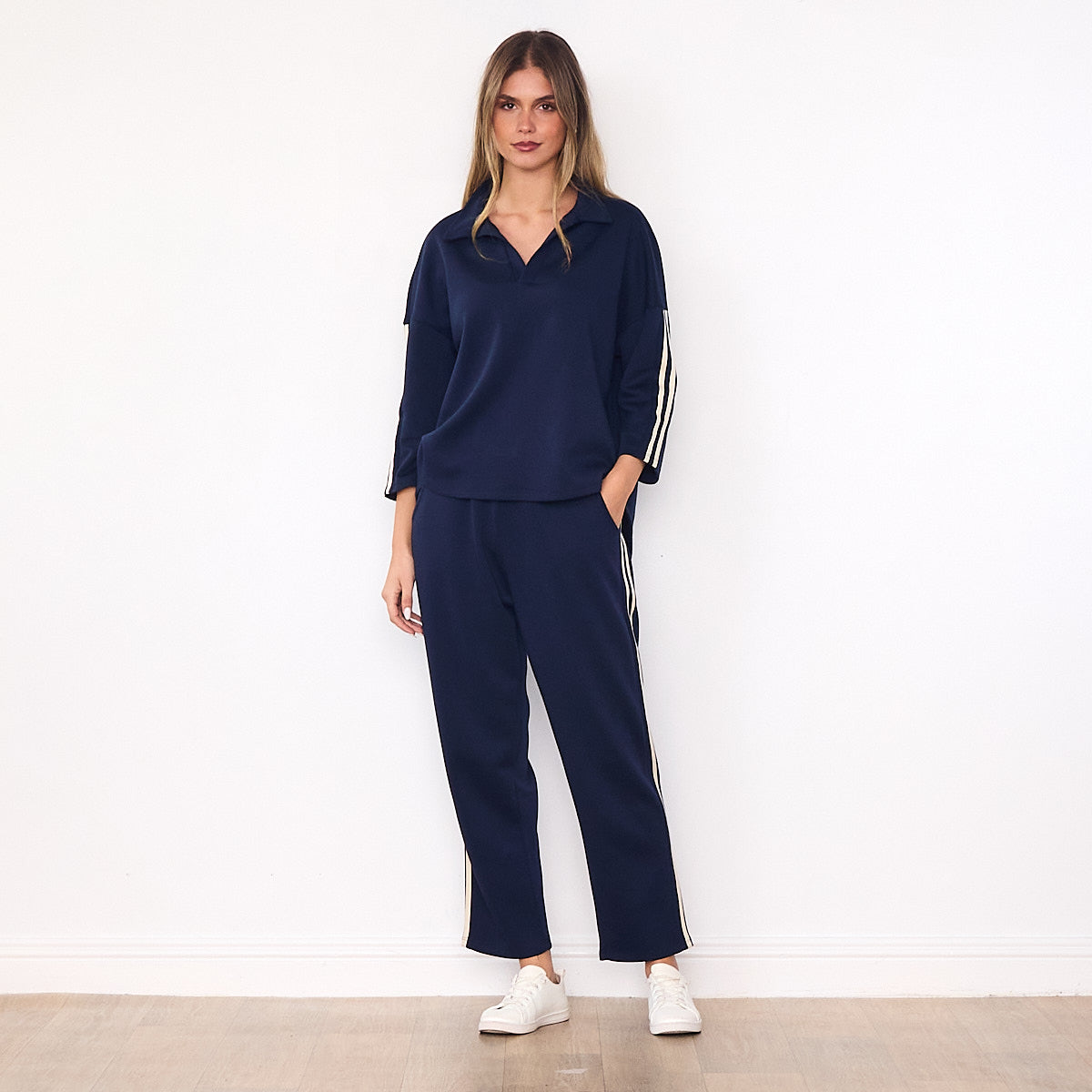 Jane Co-ord (Navy & Cream Stripe)