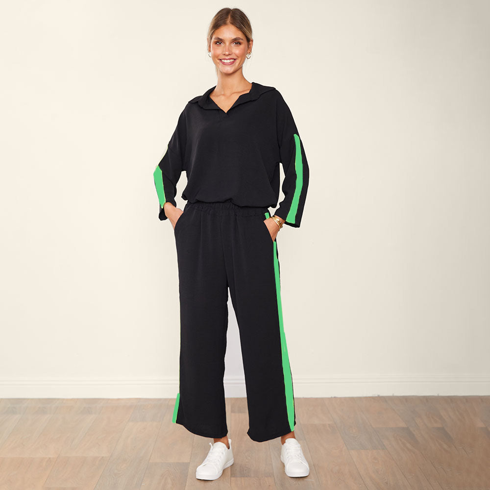 Clara Co-Ord (Black & Green)