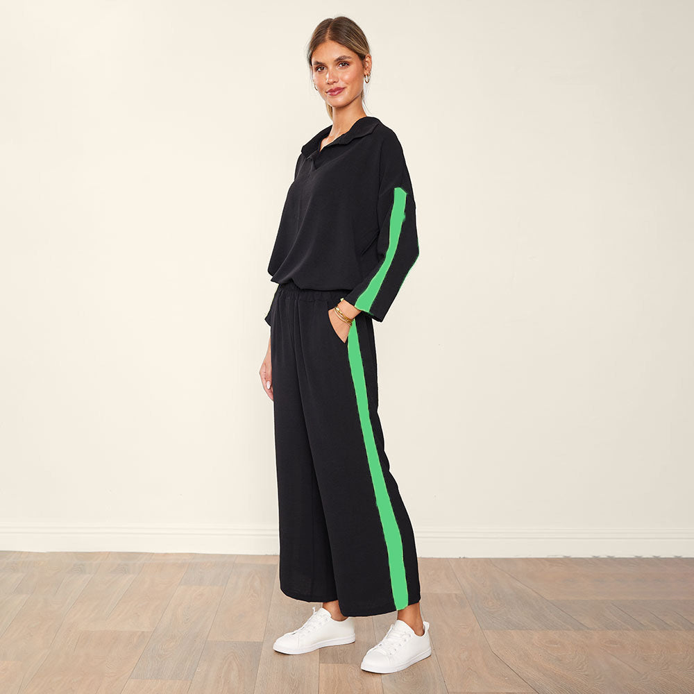 Clara Co-Ord (Black & Green)