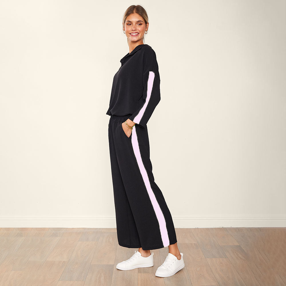 Clara Co-Ord (Black & Pink)