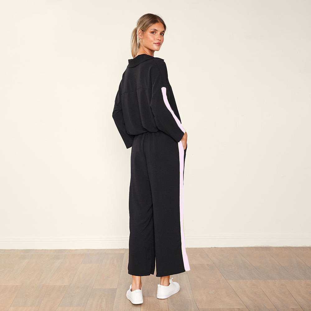 Clara Co-Ord (Black & Pink)