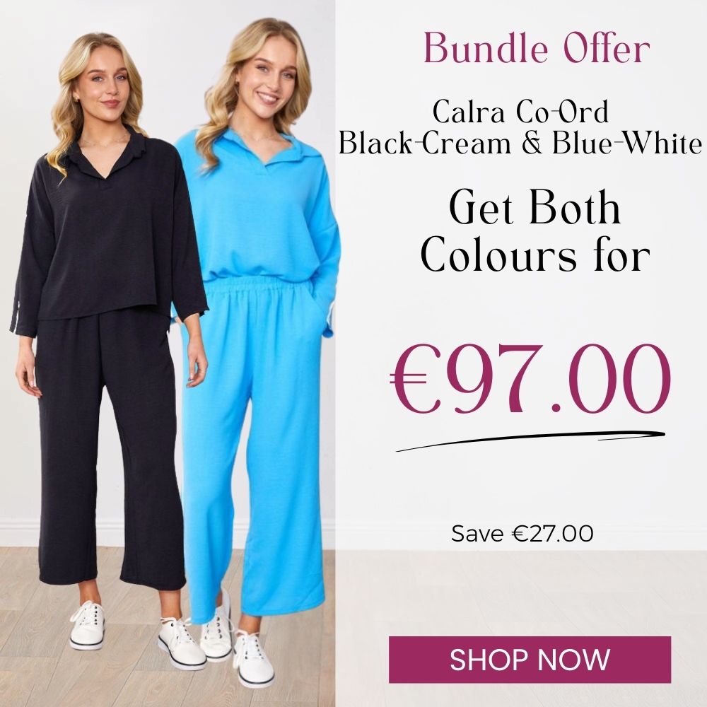 Clara Co-ord (Black & White) & (Blue & White) (2 for €105)