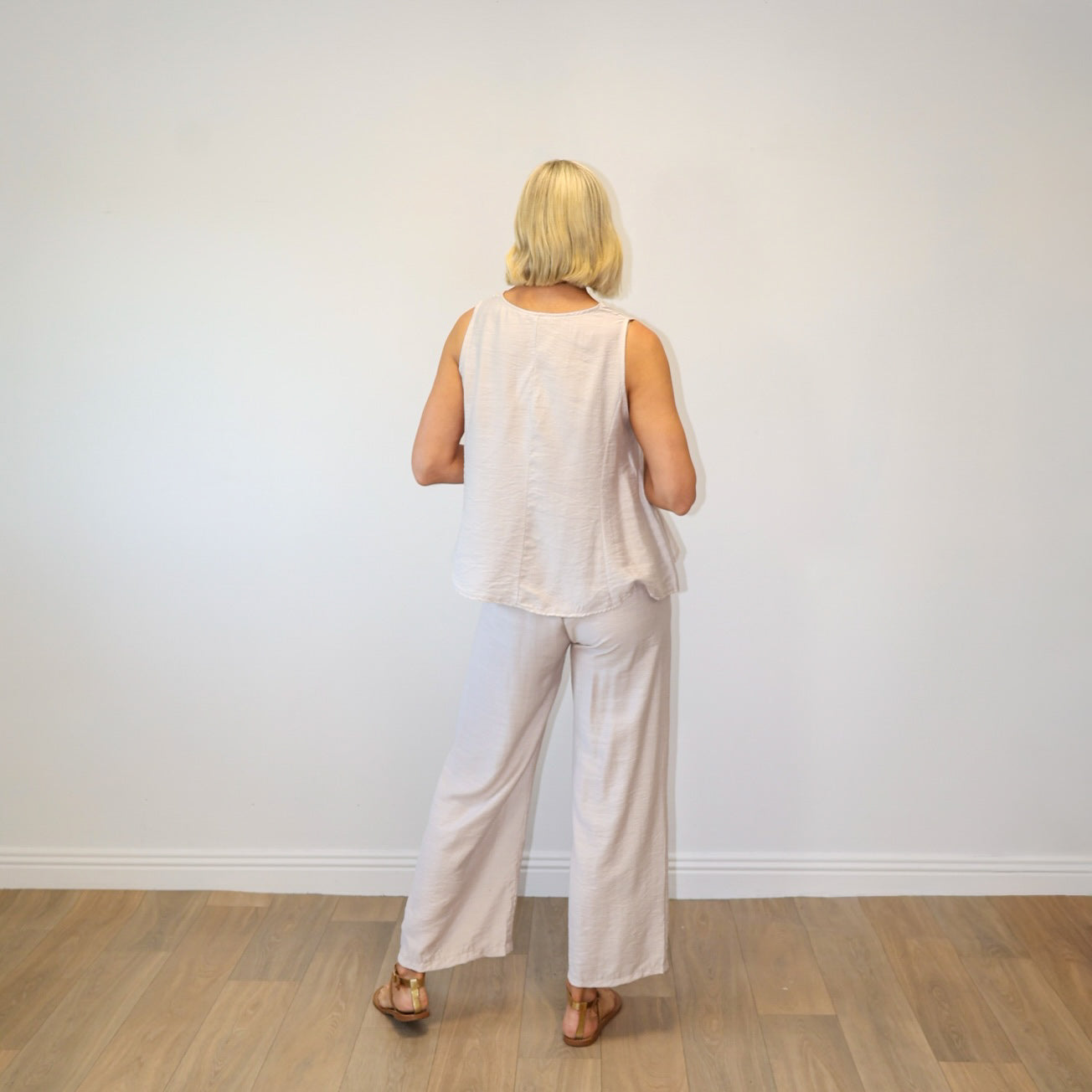 Cleo Sleeveless Co-ord (Stone)