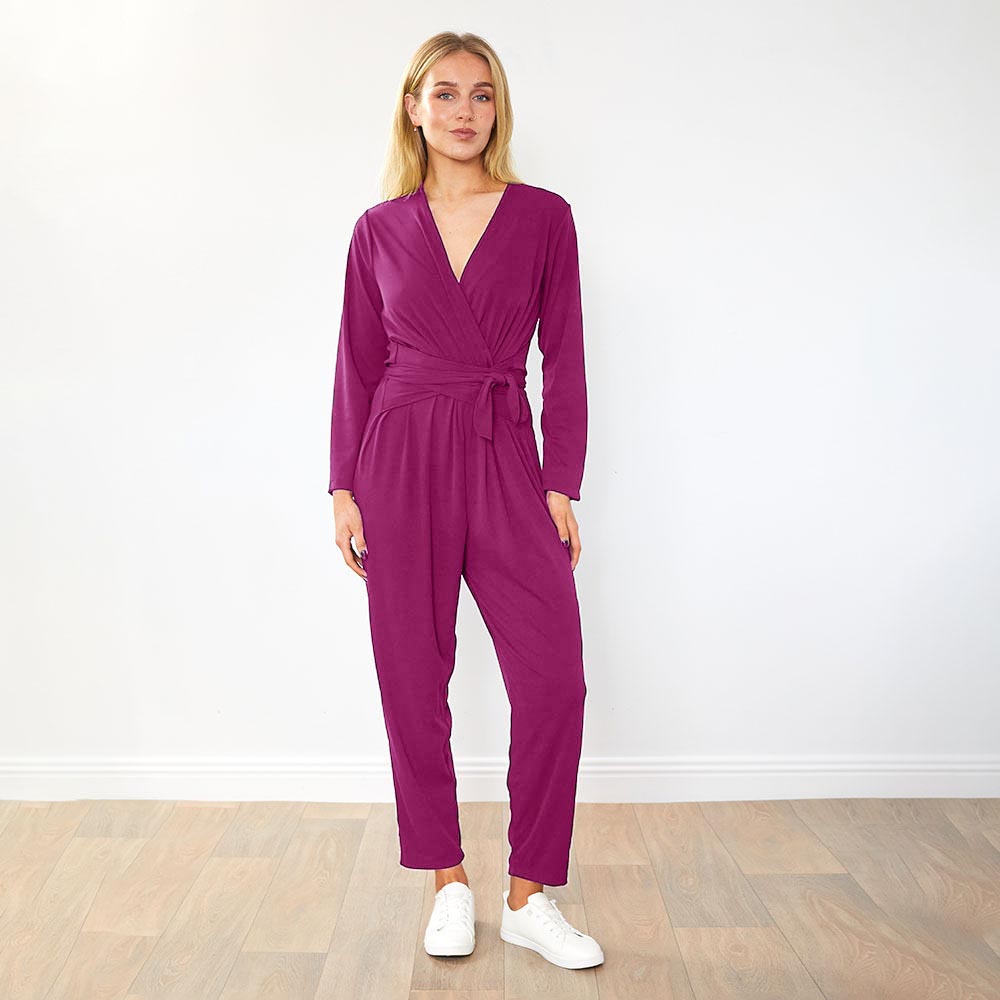 Cliona Jumpsuit (Berry)