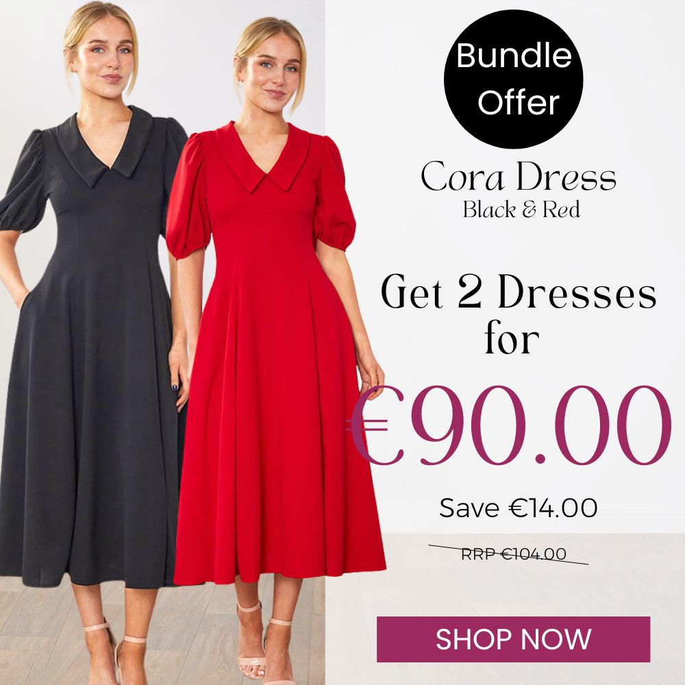 Cora Dress (Black & Red) for €90.00
