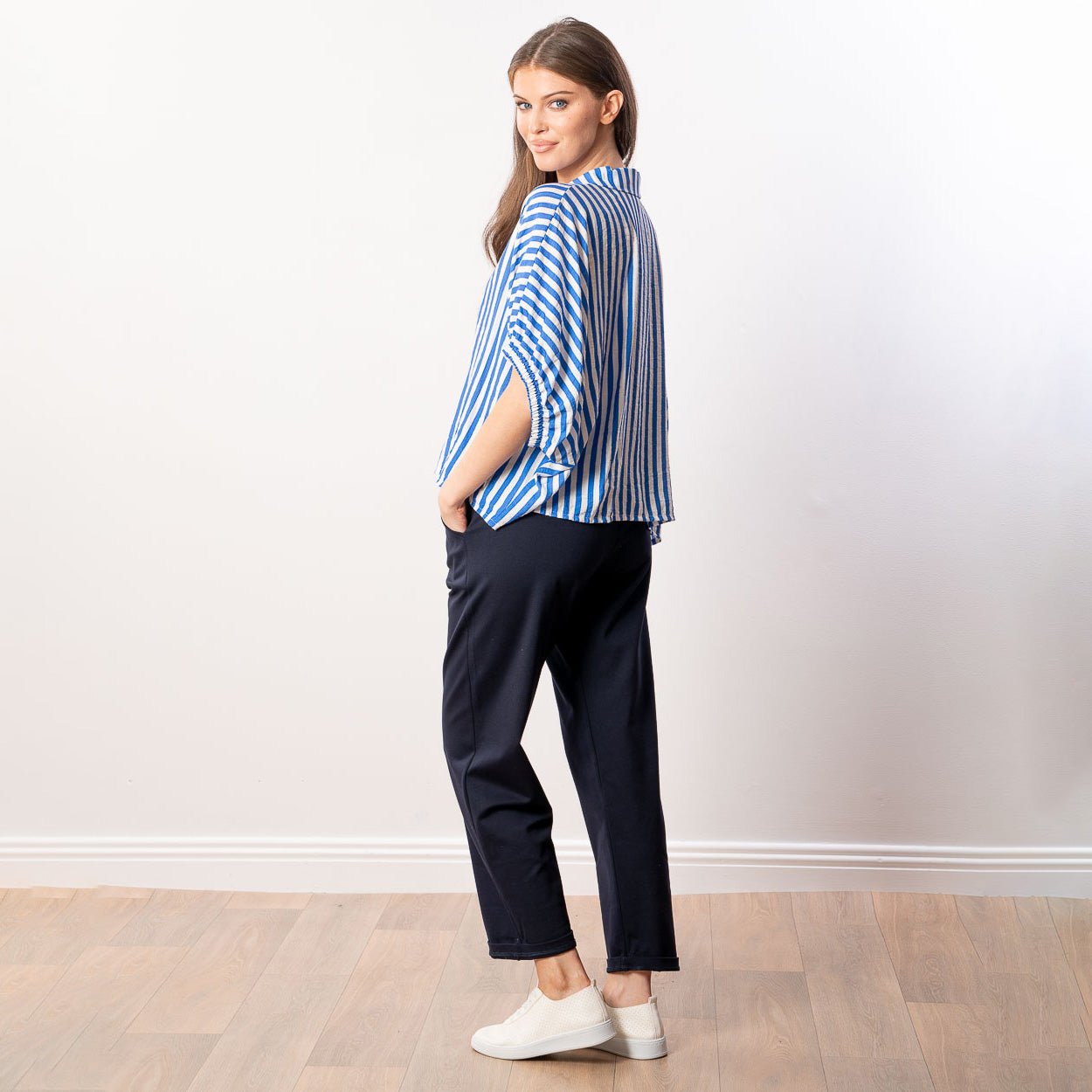 Athena Stripe Top (Blue)