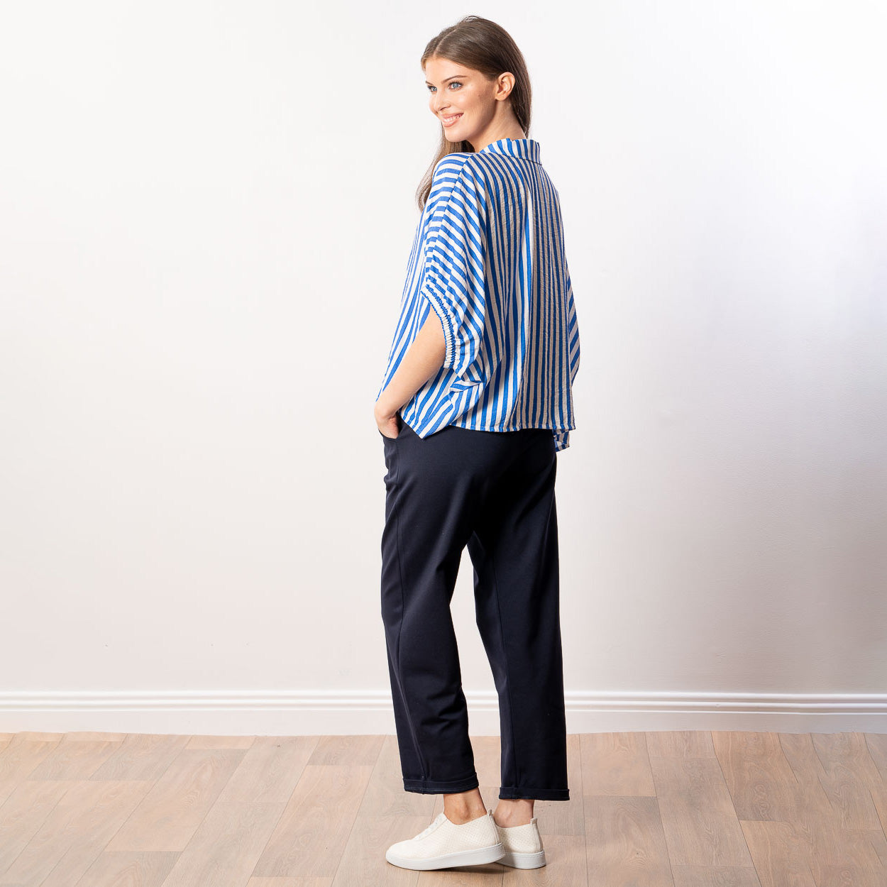 Athena Stripe Top (Blue)