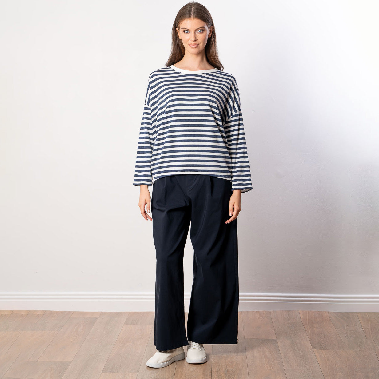 Florence Stripe Top (Navy/White)