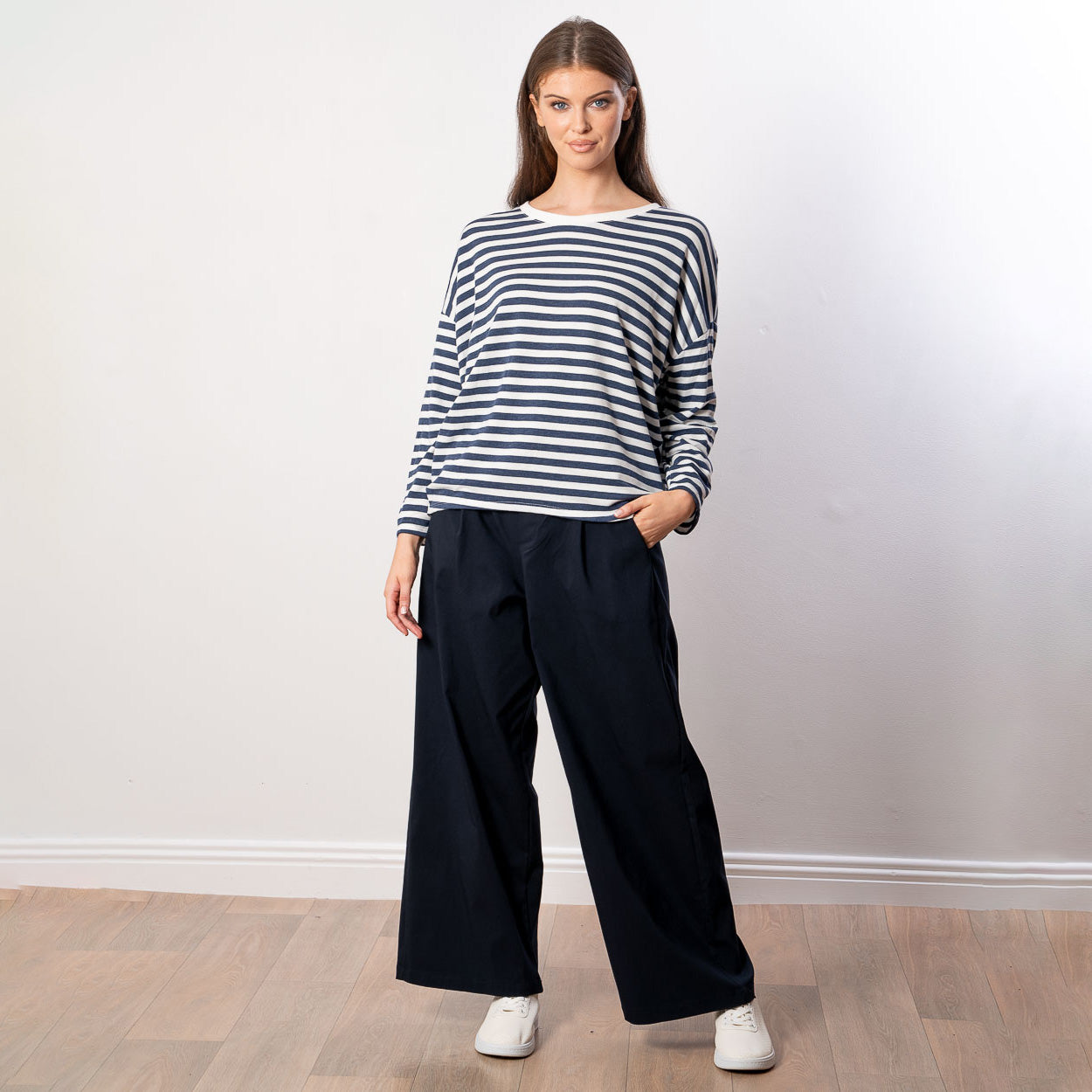 Florence Stripe Top (Navy/White)