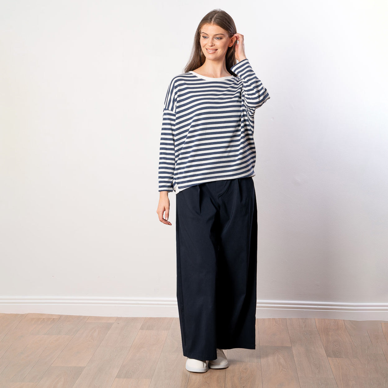 Florence Stripe Top (Navy/White)