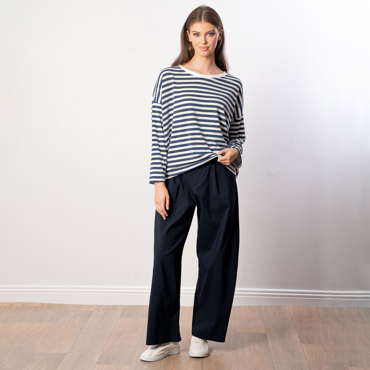 Florence Stripe Top (Navy/White)