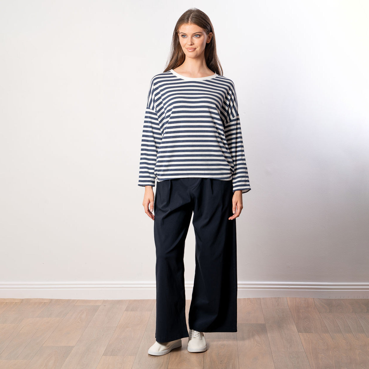 Florence Stripe Top (Navy/White)