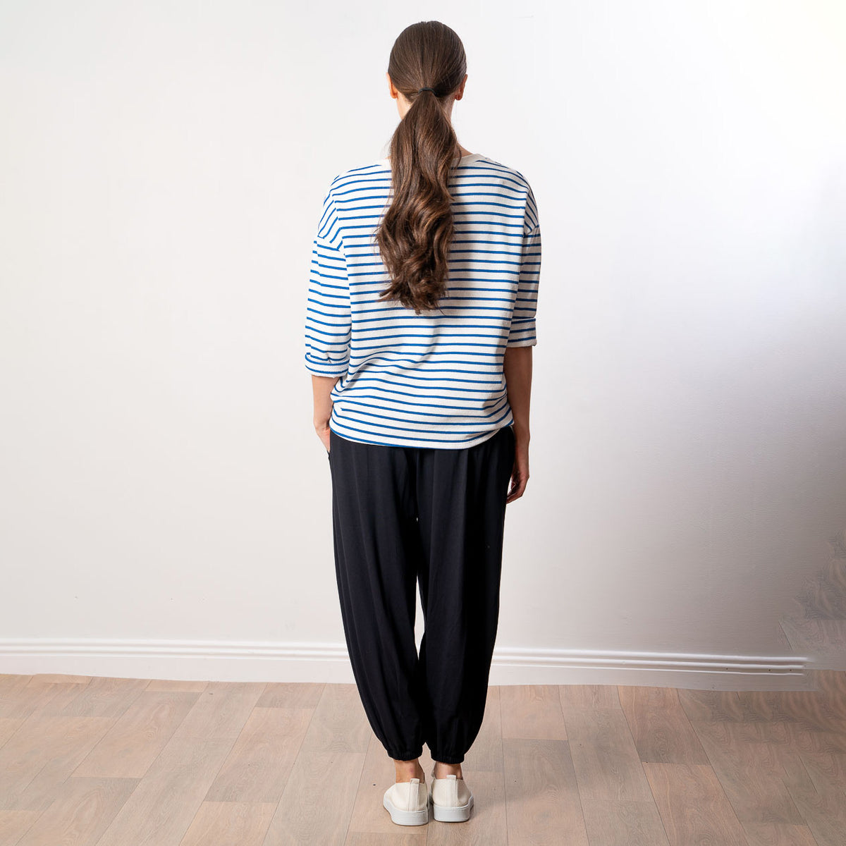 Noelle Stripe Top (Blue/White)