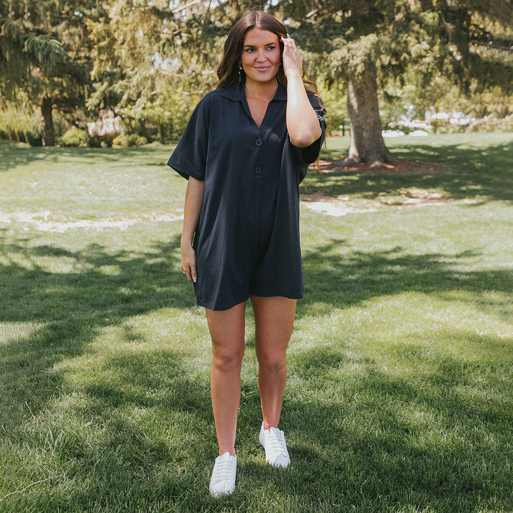 Desi Playsuit (Navy)