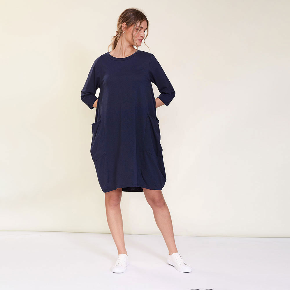 Dion Dress (Navy)