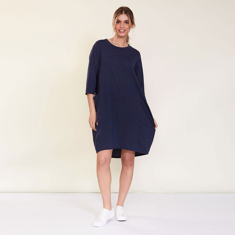 Dion Dress (Navy)